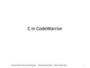 C in CodeWarrior 1