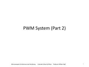 PWM System (Part 2) 1