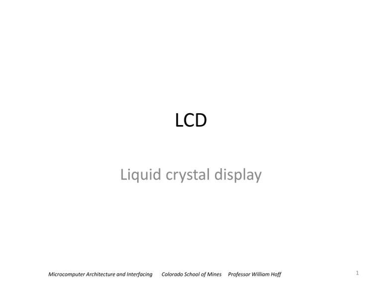 liquidcrystal display
