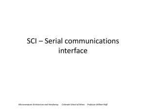 SCI – Serial communications interface