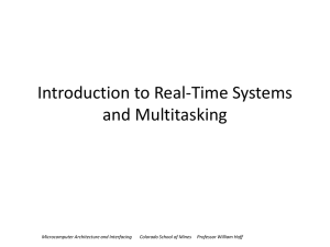 Introduction to Real-Time Systems and Multitasking