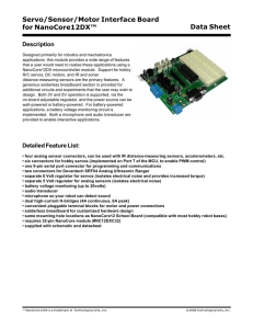 Servo/Sensor/Motor Interface Board Data Sheet for NanoCore12DX™ Description