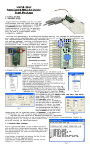 Using  your NanoCore12DXC32 Quick- Start Package 1. Getting Started