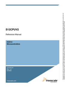 S12CPUV2 Reference Manual HCS12 Microcontrollers