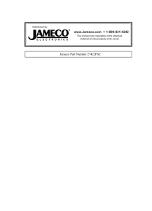www.Jameco.com 1-800-831-4242 ✦ Jameco Part Number 27422FSC