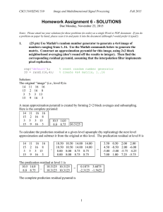 Homework Assignment 6 - SOLUTIONS Due Monday, November 23, 2015