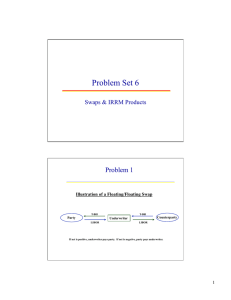 Problem Set 6  Problem 1 Swaps &amp; IRRM Products