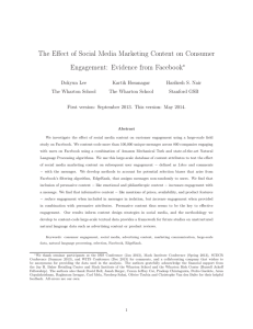 The Effect of Social Media Marketing Content on Consumer
