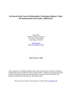 In Search of the Locus of Information Technology Business Value: