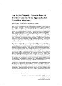 Auctioning Vertically Integrated Online Services: Computational Approaches for Real-Time Allocation