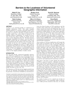 Barriers to the Localness of Volunteered Geographic Information