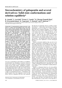 Stereochemistry of gabapentin and several derivatives: Solid state conformations and solution equilibria*