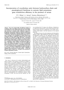 Incorporation of oxyethylene units between hydrocarbon chain and