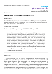 pharmaceuticals Prospects for Anti-Biofilm Pharmaceuticals