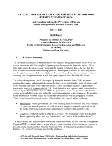 NATIONAL PARK SERVICE SCIENTIFIC RESEARCH STUDY YOSE-00406 (PERMIT # YOSE-2010-SCI-0026)