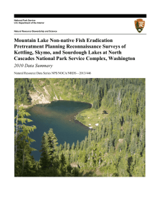 Mountain Lake Non-native Fish Eradication Pretreatment Planning Reconnaissance Surveys of