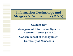 Information Technology and Mergers &amp; Acquisitions (M&amp;A)