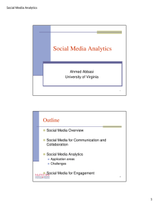 Social Media Analytics Outline