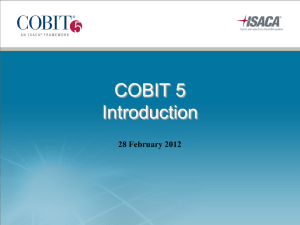 COBIT 5 Introduction  28 February 2012
