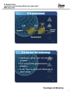 IT in government It is not just the technology