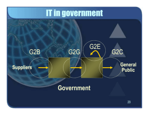 IT in government G2E G2C G2B