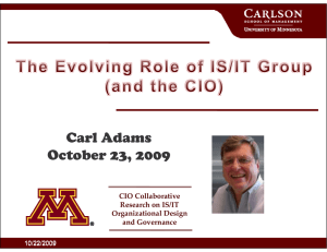 Carl Adams October 23 2009 October 23, 2009 CIO Collaborative