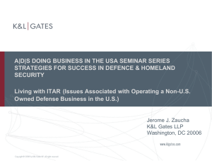A|D|S DOING BUSINESS IN THE USA SEMINAR SERIES SECURITY