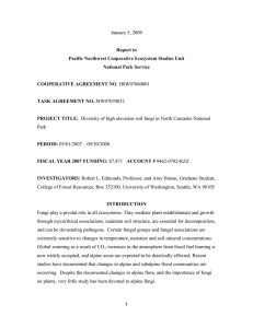 January 5, 2009  Report to Pacific Northwest Cooperative Ecosystem Studies Unit