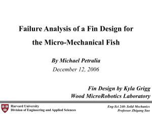 Failure Analysis of a Fin Design for the Micro-Mechanical Fish