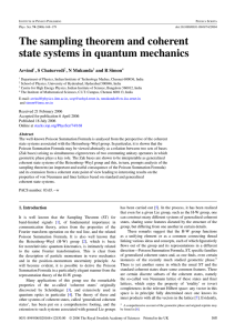 The sampling theorem and coherent state systems in quantum mechanics Arvind