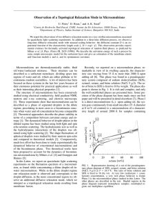 Observation of a Topological Relaxation Mode in Microemulsions U. Peter, D. Roux,