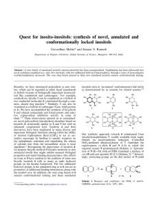 Quest for inosito-inositols: synthesis of novel, annulated and conformationally locked inositols