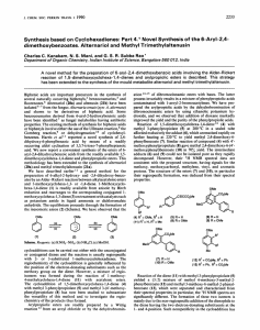 Synthesis based on Cyclohexadienes: Part 4.'  Novel Synthesis