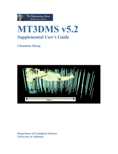 MT3DMS v5.2 Supplemental User’s Guide  Chunmiao Zheng