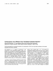 via Trig Cyclopropanes an Efficient