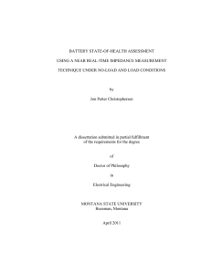 BATTERY STATE-OF-HEALTH ASSESSMENT USING A NEAR REAL-TIME IMPEDANCE MEASUREMENT