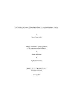 AN EMPIRICAL ANALYSIS OF HUNTING LEASES BY TIMBER FIRMS by