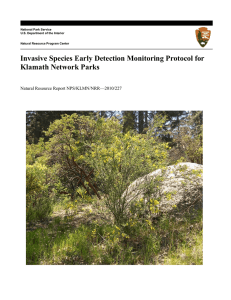 Invasive Species Early Detection Monitoring Protocol for Klamath Network Parks