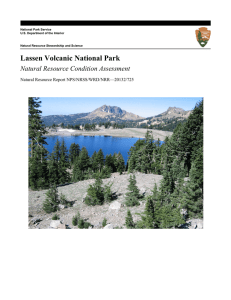 Lassen Volcanic National Park Natural Resource Condition Assessment  Natural Resource Report NPS/NRSS/WRD/NRR—20132/725