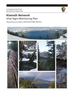 Klamath Network Vital Signs Monitoring Plan Natural Resources Report NPS/KLMN/NRR-2007/016 National Park Service