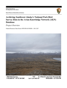 Archiving Southwest Alaska’s National Park Bird  Project Overview