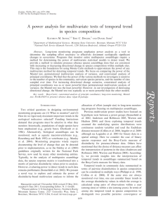 A power analysis for multivariate tests of temporal trend K M. I