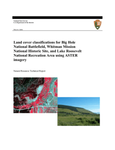 Land cover classifications for Big Hole National Battlefield, Whitman Mission