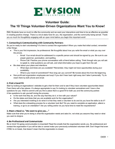 Volunteer Guide: The 10 Things Volunteer-Driven Organizations Want You to Know!