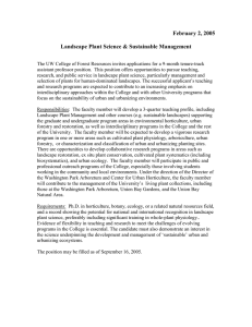 February 2, 2005  Landscape Plant Science &amp; Sustainable Management