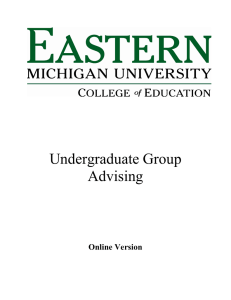 Undergraduate Group Advising  Online Version