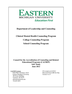 Department of Leadership and Counseling Clinical Mental Health Counseling Program