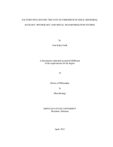 FACTORS INFLUENCING THE FATE OF CHROMIUM IN SOILS: MICROBIAL