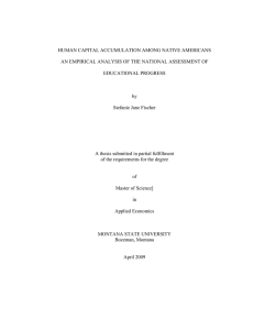 HUMAN CAPITAL ACCUMULATION AMONG NATIVE AMERICANS EDUCATIONAL PROGRESS