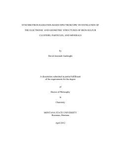 SYNCHROTRON RADIATION-BASED SPECTROSCOPIC INVESTIGATION OF